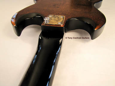 Doubloon guitar #71 top edge back Picture