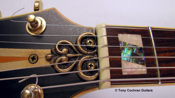 Tony Cochran Gold Medallion guitar fret neck detail front  Picture