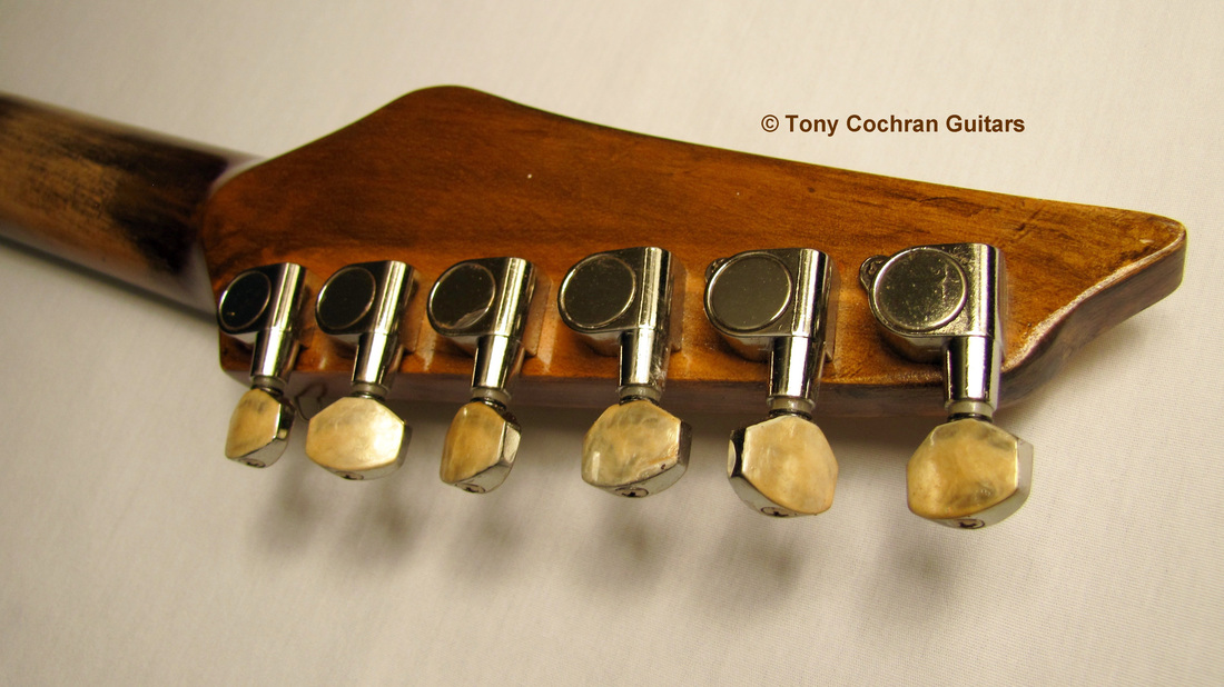 Tony Cochran Rising Sun guitar head back Picture