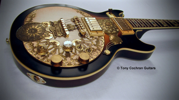 Tony Cochran Gold Medallion guitar angle front Picture