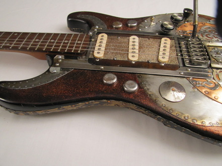 Arkanacaster guitar detail left side Picture