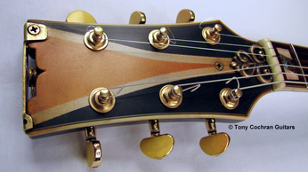 Tony Cochran Gold Medallion guitar head front Picture