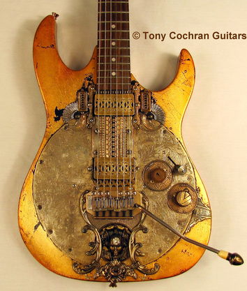 Tony Cochran Rising Sun guitar body front Picture