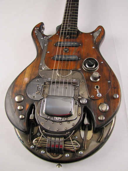 Shondracaster electric guitar steampunk Picture
