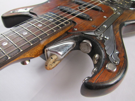 Shondracaster electric guitar front top detail Picture