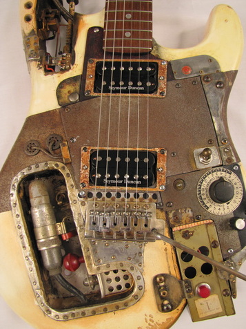 Kamikazecaster guitar front detail Picture