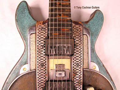 Pendulum guitar #67 detail top front Picture
