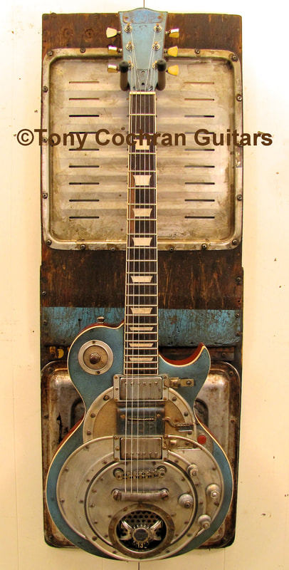Old Blue #61 guitar art display picture