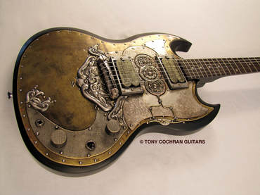 Doubloon guitar #71 angle front Picture